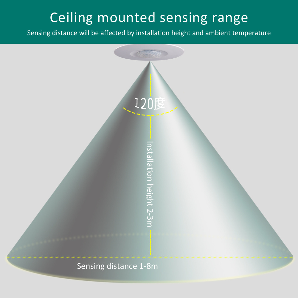 Ceiling mounted 12v pir motion detector sensor switches infrared light motion sensor