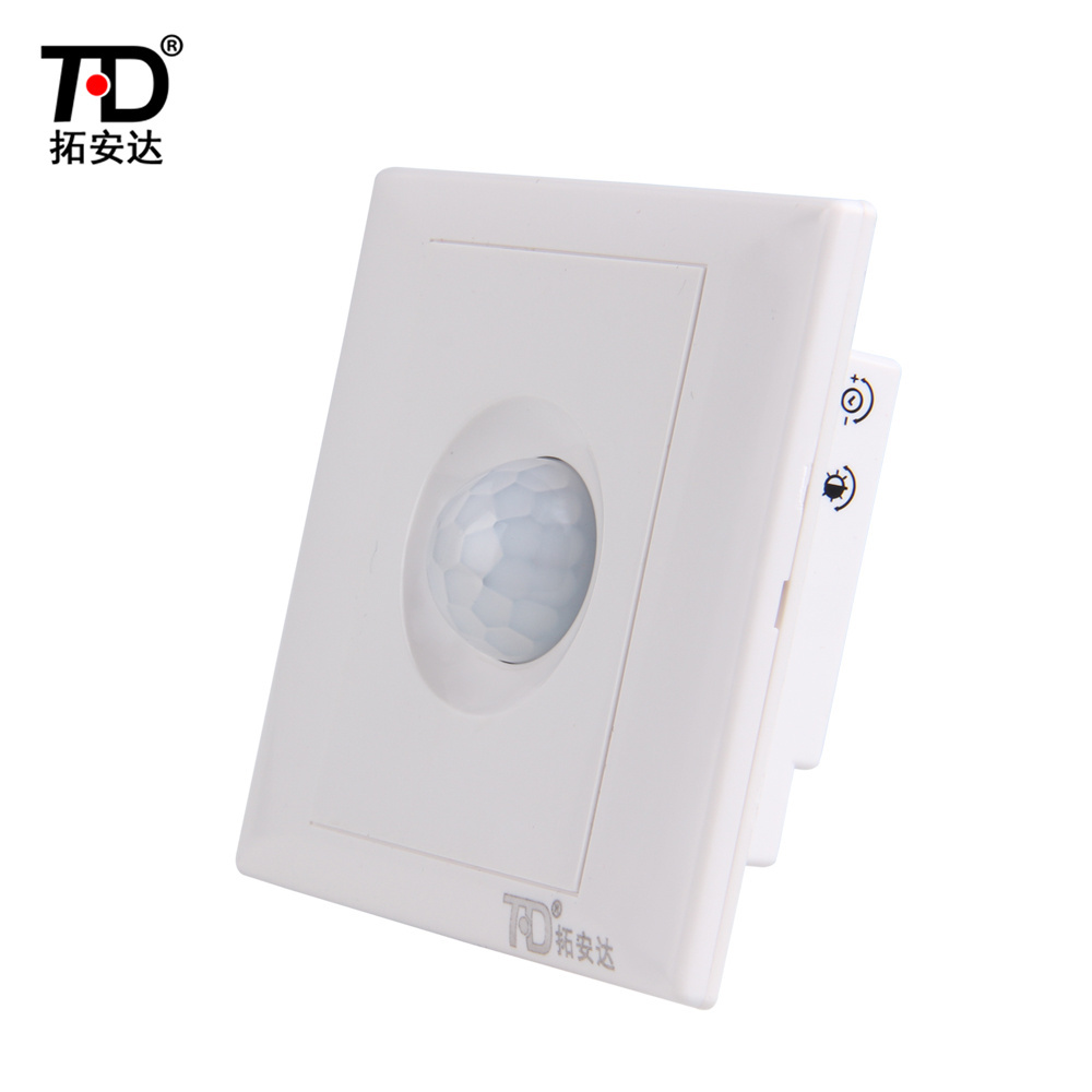 DC24V Wall Mounted Human Body PIR Switch Sensor, Infrared Switch Motion Sensor LED controller