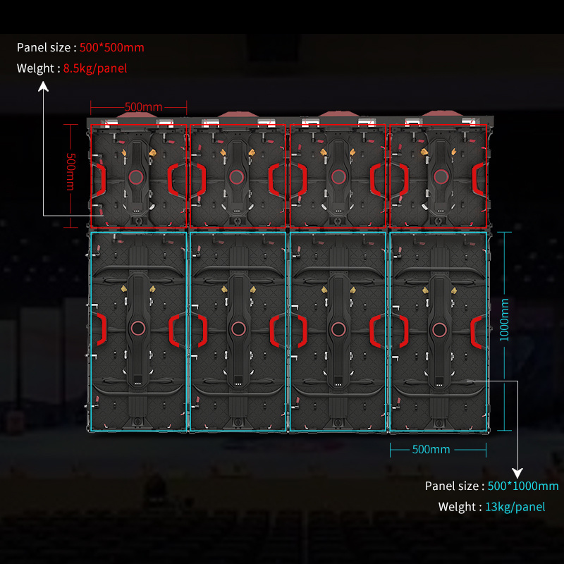 Waterproof P3 LED Video Wall Church Stage Backdrop 500x500 P4.81 P3.9 LED Display Outdoor Modules 2.9mm 3.9mm LED Screen