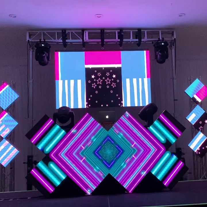 Turnkey LED Video Wall System Package 3.9mm 3mm Pixel Pitch Black LED Display Background Dj Stage LED Screen For Church