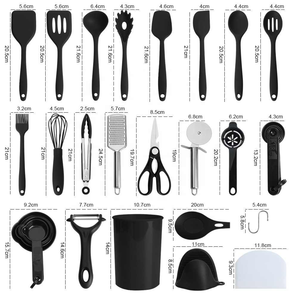 Mini silicone kitchen tools gadgets accessories silicone utensils kitchen set cooking utensils set silicone kitchen utensils set