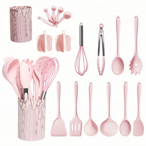 TOALLWIN kitchen tools gadgets household silicone cooking utensils kitchen set wholesale 18pcs silicone kitchen utensils set