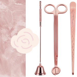 TOALLWIN candle accessories rose gold wick dipper engraved wholesale candle trimmers and candle snuffer set wick trimmer set