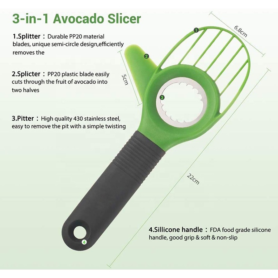 Hot selling fruit & vegetable tools avocado cutter knife avocado slicer