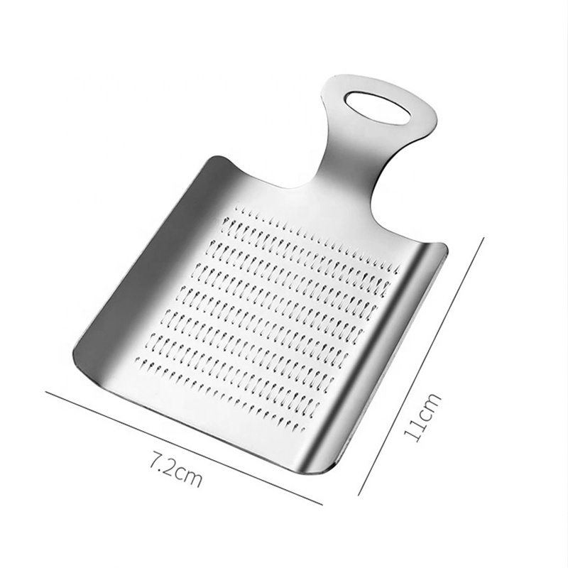 Hand help stainless steel kitchen mini vegetable cheese wasabi ginger garlic grater plate