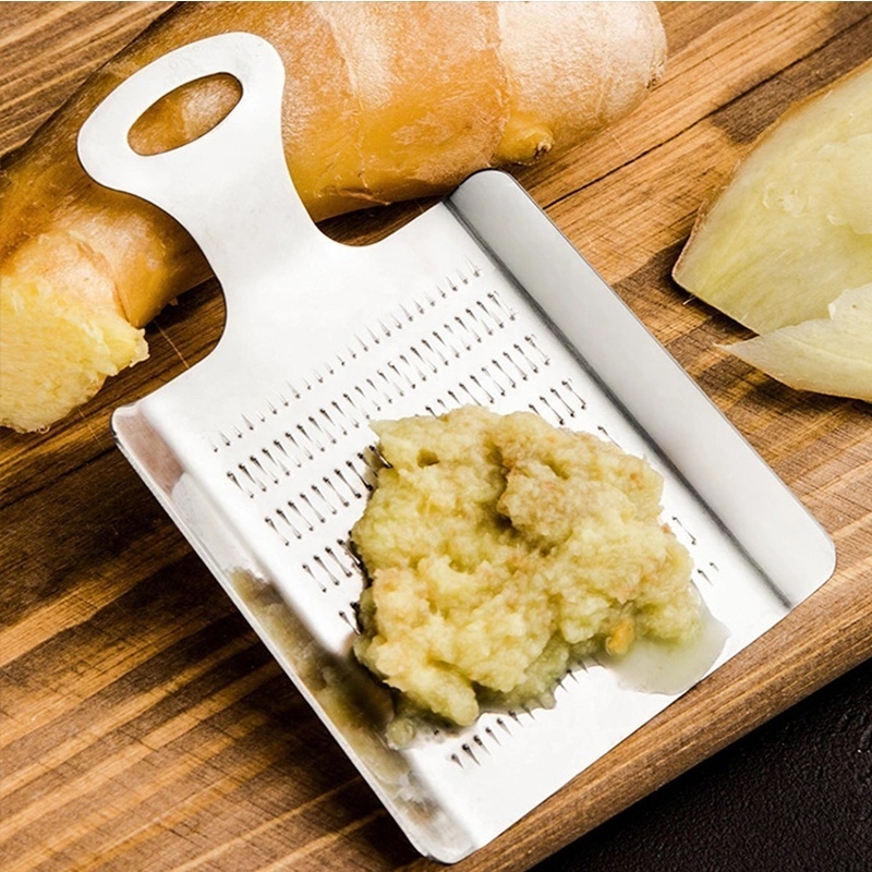 Hand help stainless steel kitchen mini vegetable cheese wasabi ginger garlic grater plate