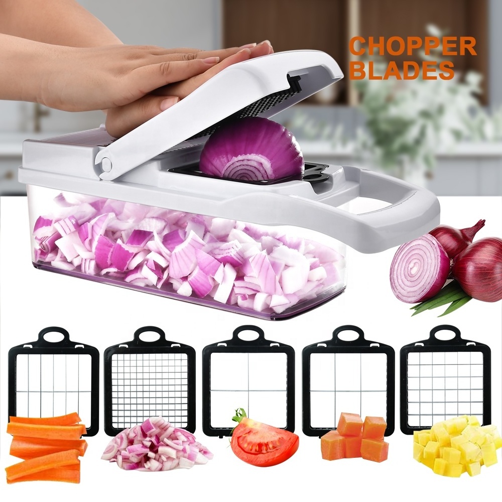 TOALLWIN fruit & vegetable tools 12/13/14 in 1 mandolin slicer cutter onion slicer shredder vegetable chopper vegetable slicer