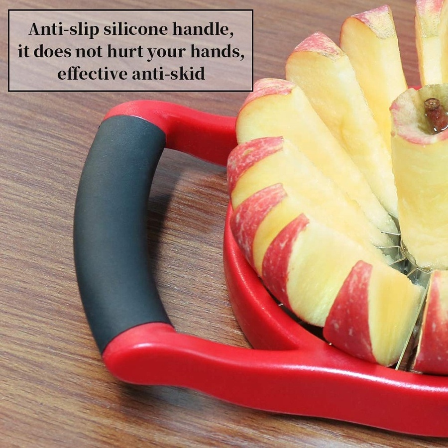 Hot selling stainless steel plastic fruit cutter apple cutter slicer