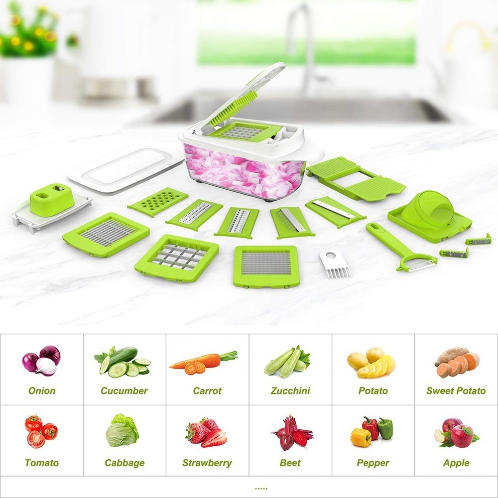 TOALLWIN kitchen tools gadgets 23pcs veggie mandolin slicer vegetable cutter potato onion slicer mandolin vegetable chopper