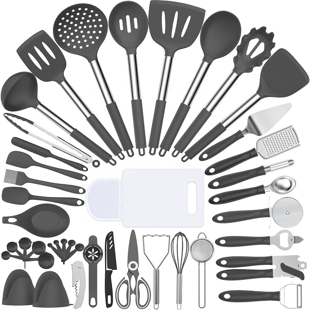 Professional utensilios de cocina kitchen gadgets stainless steel silicone utensils kitchen set cooking  kitchen utensils set