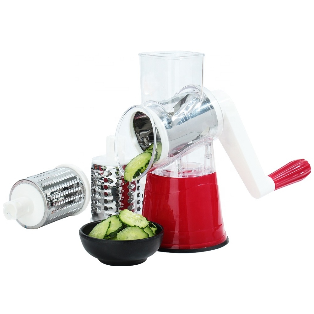 Multifunctional vegetable chopper mozzarella cheese grater shredder spiralizer vegetable cutter slicer rotary cheese grater