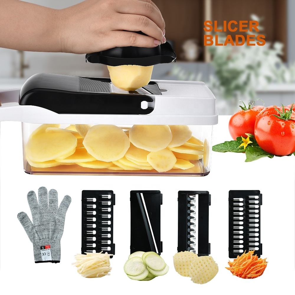 Multifunctional manual potato onion slicer vegetable cutter spiralizer shredder mandoline vegetable slicer vegetable chopper