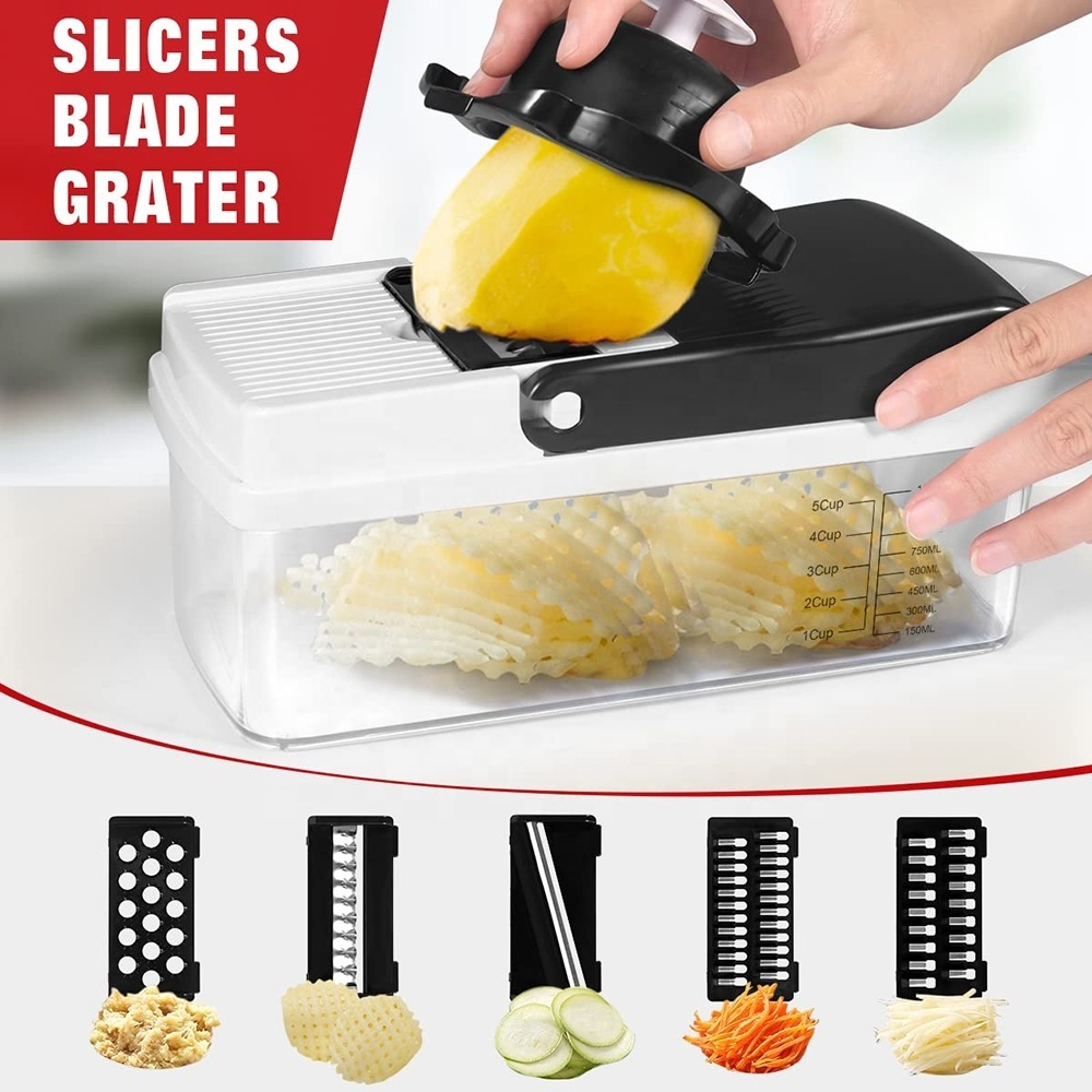 RTS multifunctional manual spiralizer grater shredder blender kitchen mandoline vegetable chopper slicer vegetable cutter