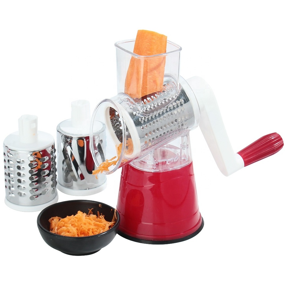 Multifunctional vegetable chopper mozzarella cheese grater shredder spiralizer vegetable cutter slicer rotary cheese grater