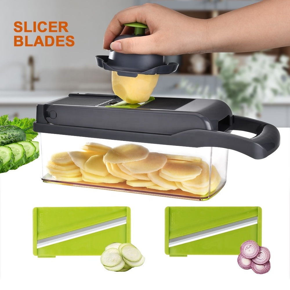 TOALLWIN kitchen tools gadget salad chopper box mandolin slicer vegetable cutter potato onion slicer mandolin vegetable chopper