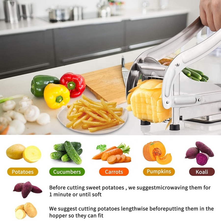 High quality stainless steel french fry potato chopper potatoes cutter fries potato slicer