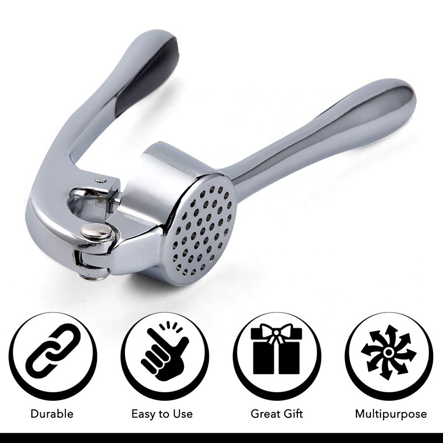 High quality kitchen tools garlic crusher mincer manual stainless steel garlic press rocker