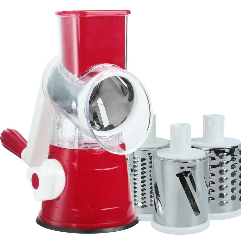 Multifunctional vegetable chopper mozzarella cheese grater shredder spiralizer vegetable cutter slicer rotary cheese grater