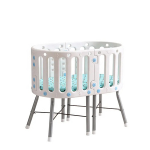 Trending Products 2023 New Arrivals Baby Bed Folding Cradle Splicing Large Swinging Crib Cot