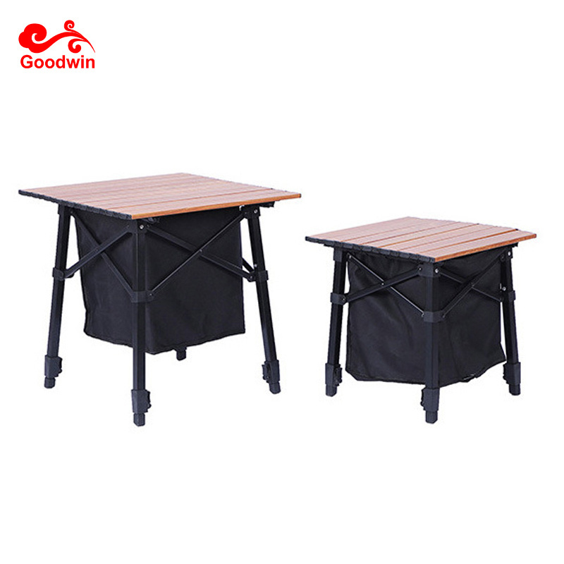 Folding Height Adjustable Ultralight Aluminum Roll Up Table with Storage Thermal cooler Bag  for Outdoor