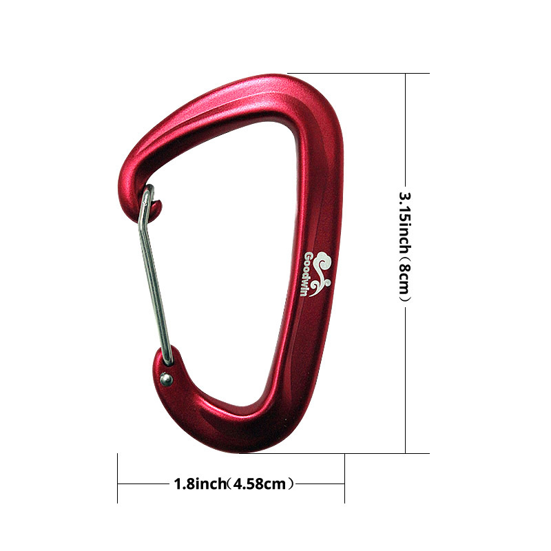 2023 Wholesale Factory Price  Locking Carabiner D Ring Aluminum Caribeaner Clip Screw Lock