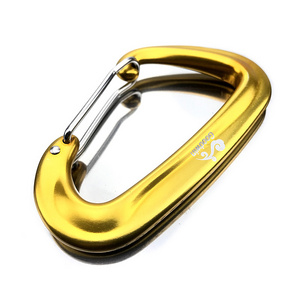 2023 Wholesale Factory Price  Locking Carabiner D Ring Aluminum Caribeaner Clip Screw Lock