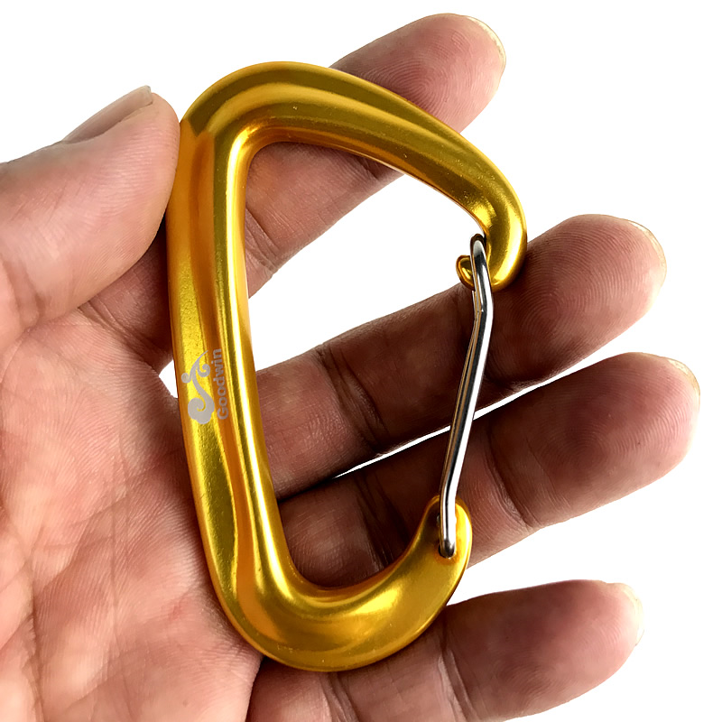 2023 Wholesale Factory Price  Locking Carabiner D Ring Aluminum Caribeaner Clip Screw Lock