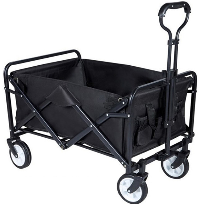 New High Quality  Collapsible Wagon Utility Folding Cart Heavy Duty All Terrain Wheels for Shopping Camping