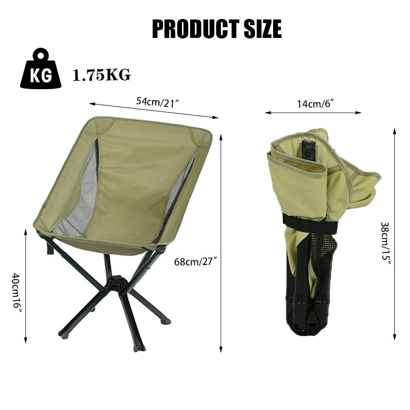 Portable Folding Chair Camping Umbrella Chairs Custom Collapsible Umbrella Chair for Adults Supports 300 Lb