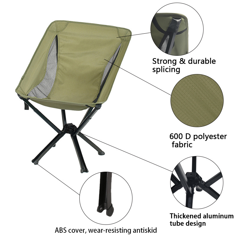 Portable Folding Chair Camping Umbrella Chairs Custom Collapsible Umbrella Chair for Adults Supports 300 Lb