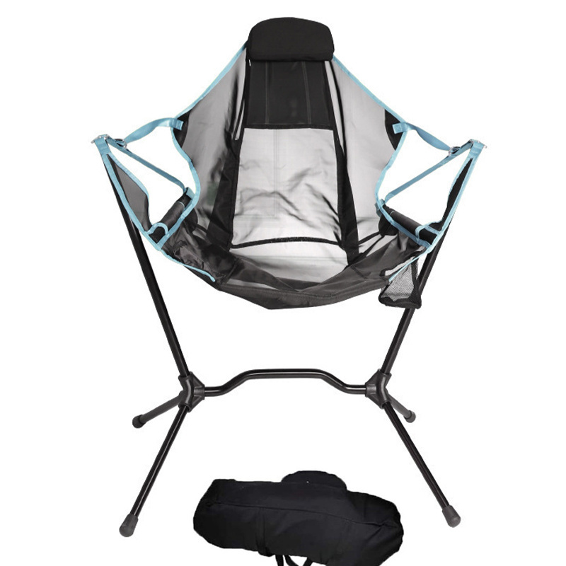 Factory Wholesale Hammock Camping Chair Outdoor Leisure Foldable Rocking Camping Rocker Chair