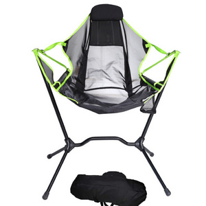 Factory Wholesale Hammock Camping Chair Outdoor Leisure Foldable Rocking Camping Rocker Chair