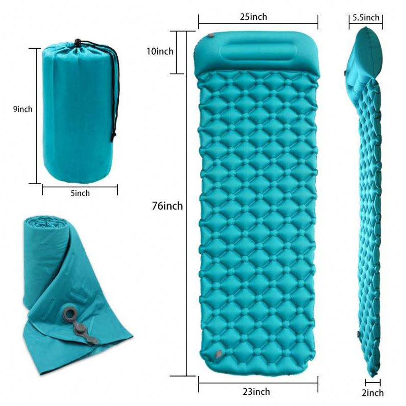 Portable Hiking Travel Inflatable Hammock Tpu Insulated Folding Sleeping Bag Foldable Ultra Light Soft Camping Mat Mattress