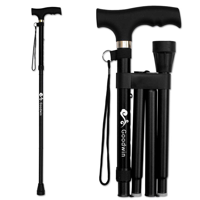 Wholesale  Lightweight Folding  Elderly Crutches Three-legged Crutches Cane Lights Elderly Walking Sticks