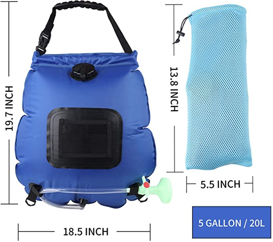 wholesale Camping shower Portable Solar bag 5 gallons PVC Solar Water Heater Other Camping gear