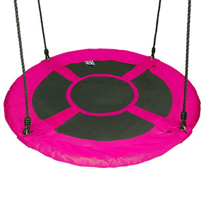 40" Saucer Flying Saucer Swing for Kid - 100cm Disc Giant Nest Web Rope Hanging Tree Swing Seat Set Outdoor Furniture 335g