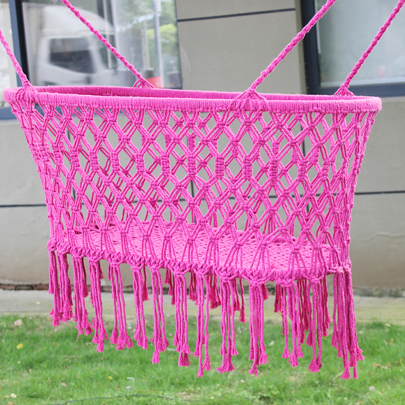 Indoor furniture leisure rope hanging baby cradle hammock chair Macrame baby swing chair hammock chair