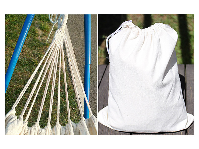 Double Hammock 2 Person Extra Large Canvas Cotton Hammock for Patio Porch Garden Backyard Lounging Outdoor and Indoor