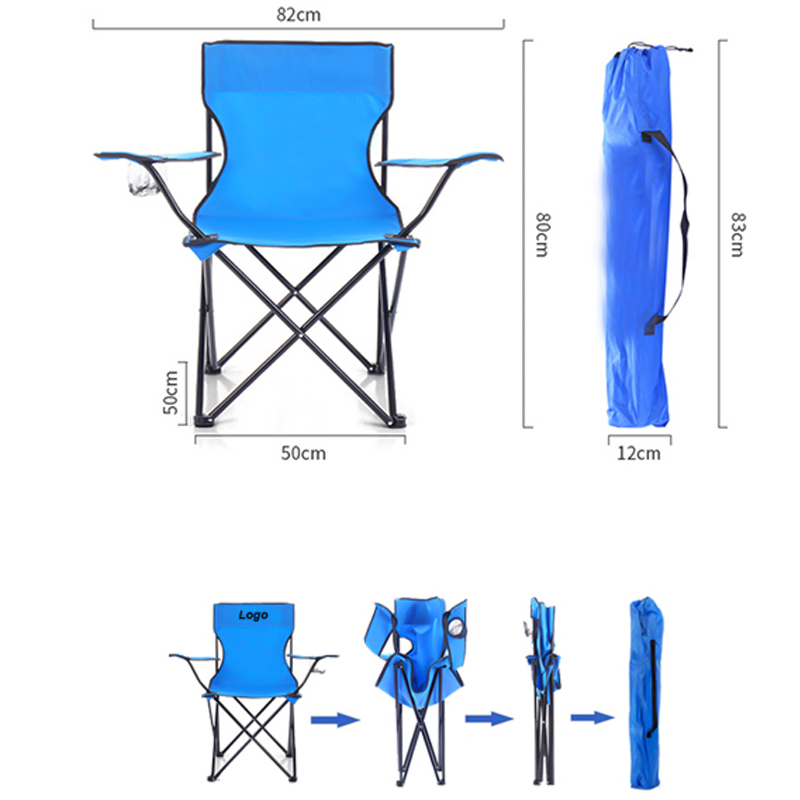 Custom Outdoor Camping Chair Beach Chair Folding Fishing Chair with carry bag