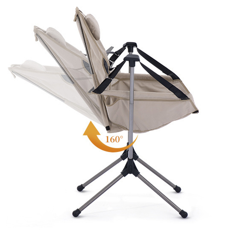 Custom Beach Travel Outdoor Rocking  Chair White Folding Chairs Wholesale Portable Rocking Camping Chair