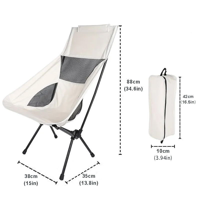 Light Weight 1.85kg Campingstuhl Chaise De Stuhl Bench FoldableMoon Outdoor Folding Camping Fishing Garden Beach Chairs