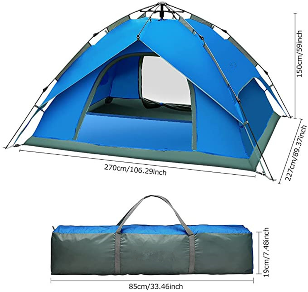 Pop Up Tents pop up tent camping lightweight Tent for 3-4 Person with Screen Door for Camping