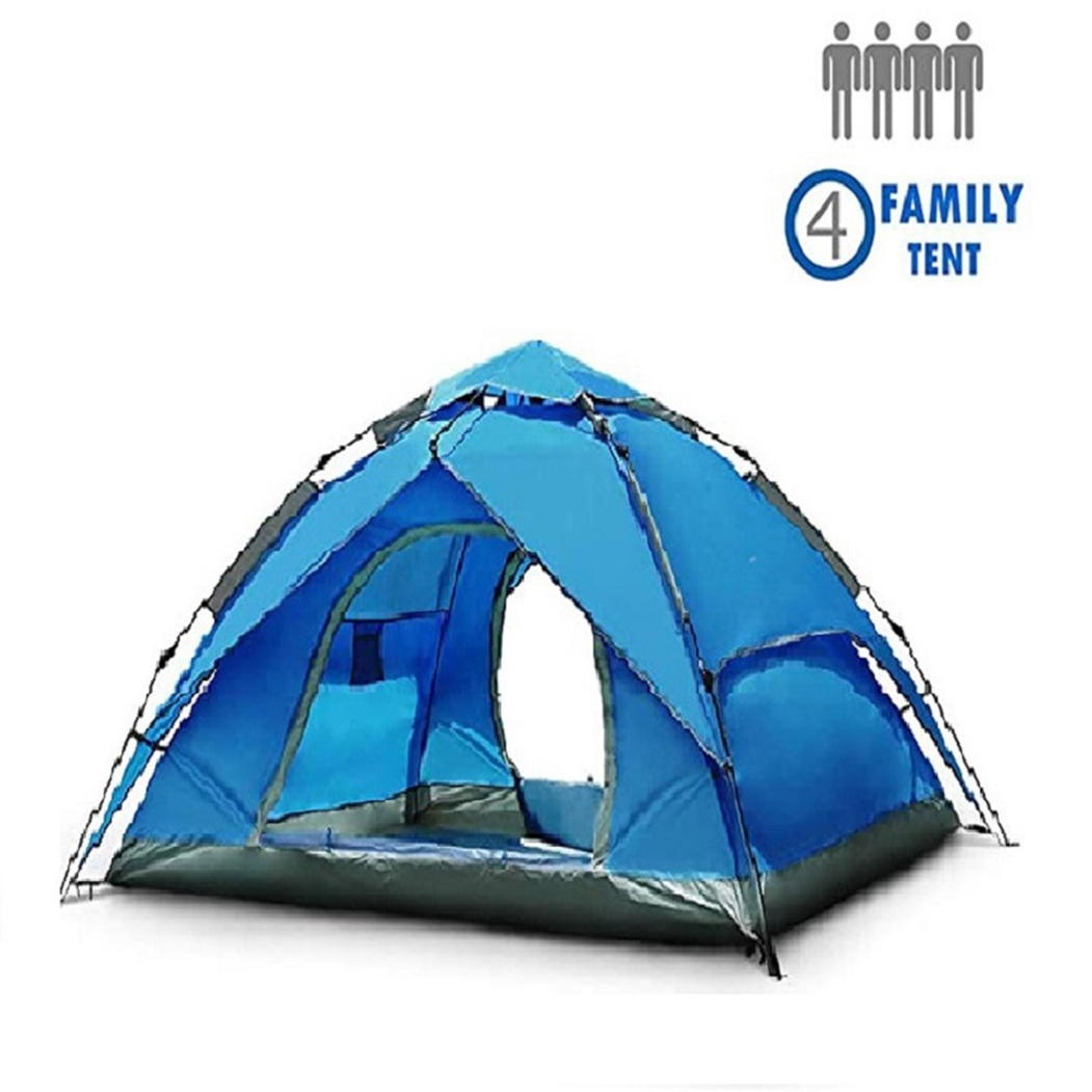 Pop Up Tents pop up tent camping lightweight Tent for 3-4 Person with Screen Door for Camping