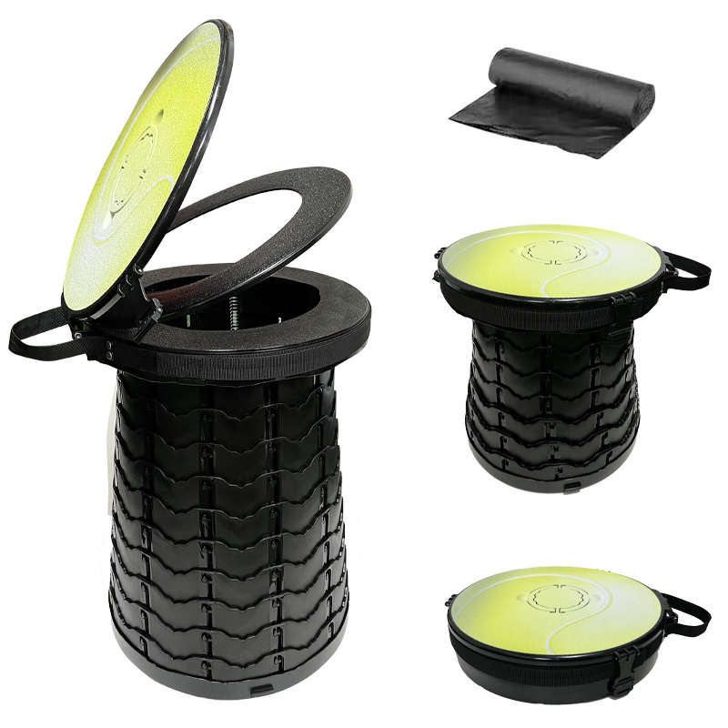 2022 Newest Plastic Camp Stool Outdoor Foldable Stool Telescopic Stool