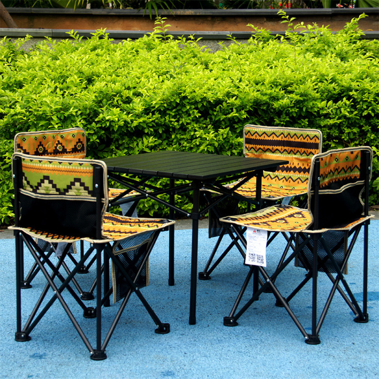 Multifunctional Portable Outdoor Garden Tables and Chairs Folding Camping Foldable Picnic Table With Chairs