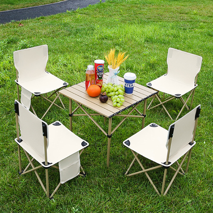 Portable Folding Picnic Table Folding Dining Table and chairs Foldable Outdoor Tables Set