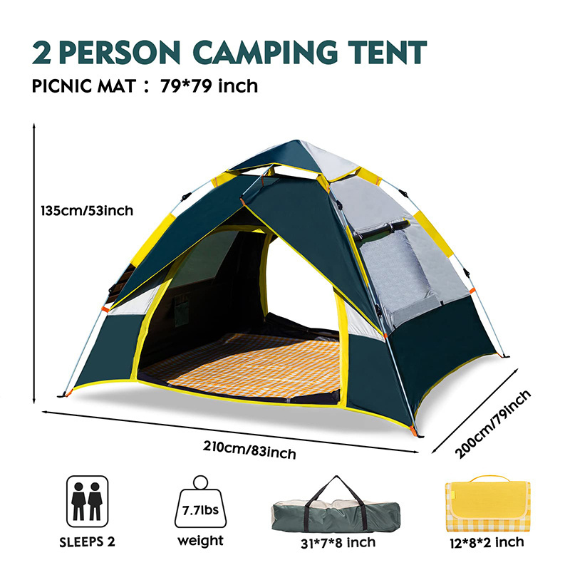 High Quality Automatic Instant Pop Up Camping Tent Waterproof Rain-proof Outdoor Hiking Family Beach Camp Tent