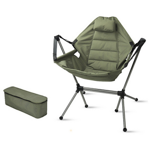 7075 Aluminum Alloy Portable Outdoor Rocker Travel Folding Rocking Camping Chair