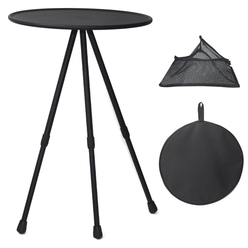 Upgraded camping table foldable lifting outdoor aluminum folding camping small round table for travel