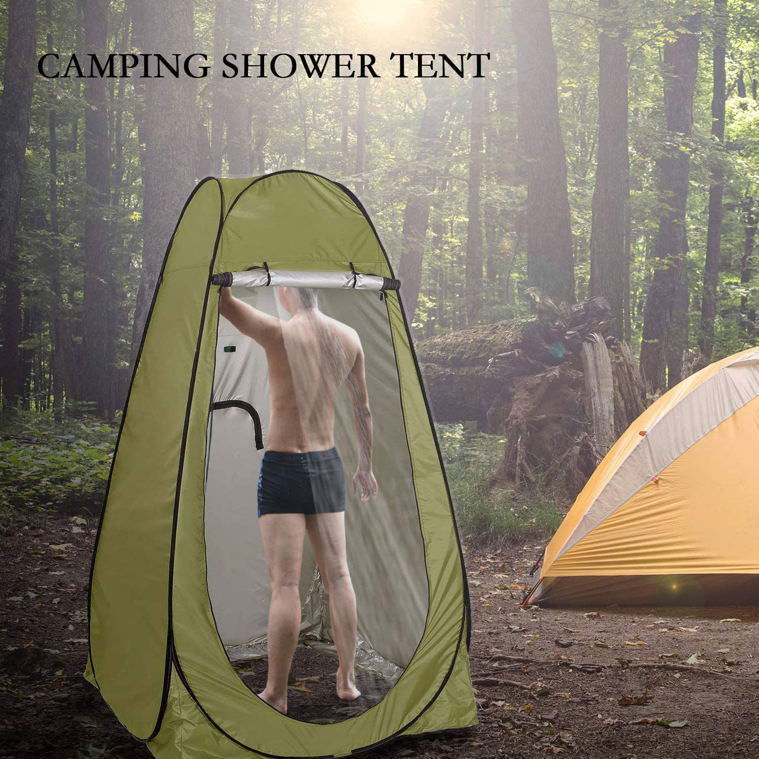 Shower Tent Awning Pop-Up Privacy Tent Camping Portable Toilet Tent Outdoor Camp Bathroom Changing Dressing Room